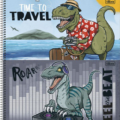 Caderno de desenho Dinossauros