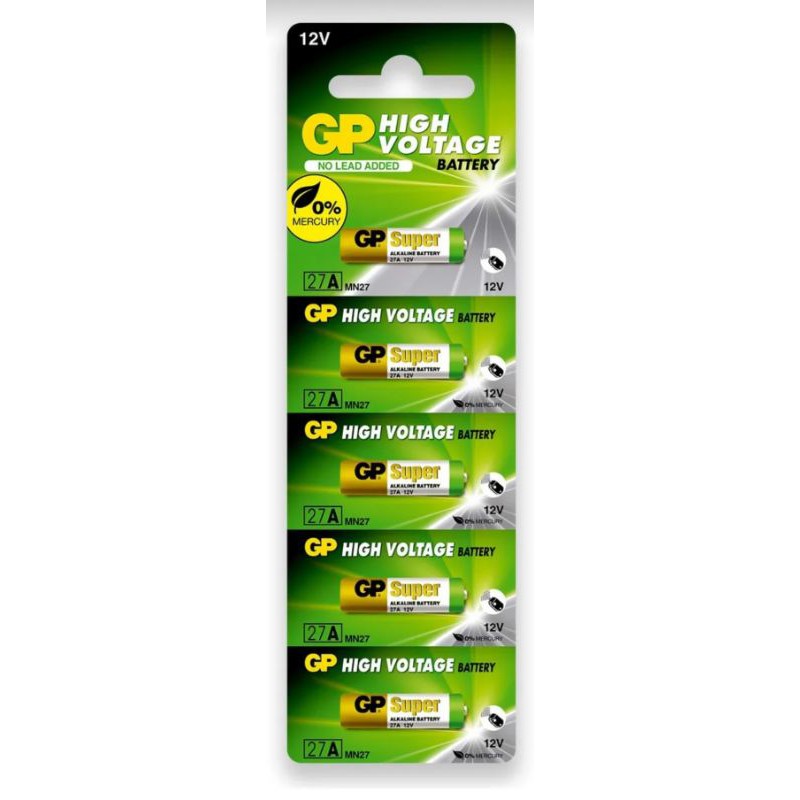 Pilha Baterias 27a 12v A27 Alcalina Gp Super Cartela