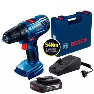 Furadeira Parafusadeira 18V Impacto GSB 180-LI 54Nm 1 Bateria, Carregador e Maleta BOSCH