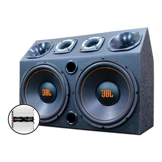 Caixa Som Automotivo Igrejinha Dupla Jbl Completa + Módulo Taramps Tl 1500w