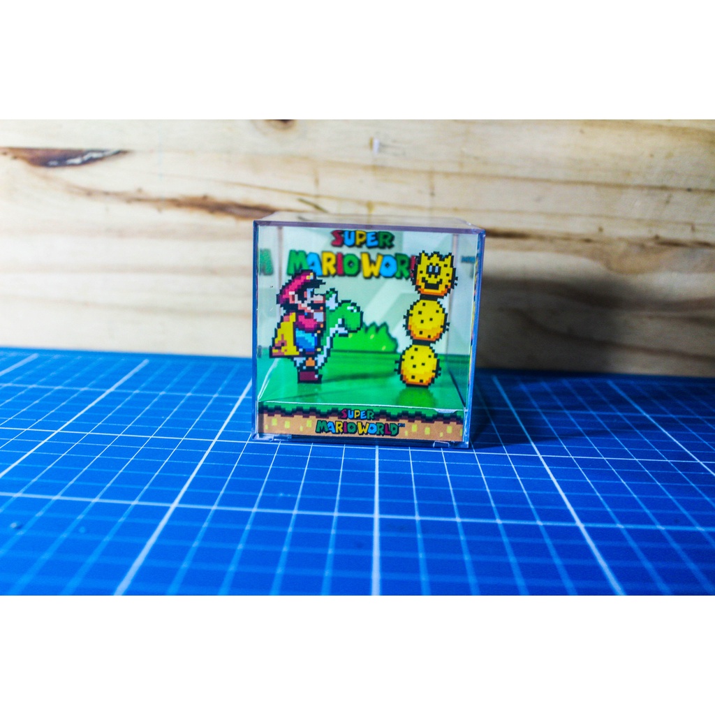 COLEÇÂO mini Cubo Diorama SUPER MARIO WORLD