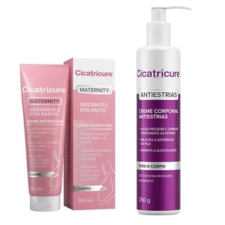 Kit  Cicatricure Anti Estrias 250g + Cicatricure Maternity Firmeza Pele após Gestação em Oferta na Shopee