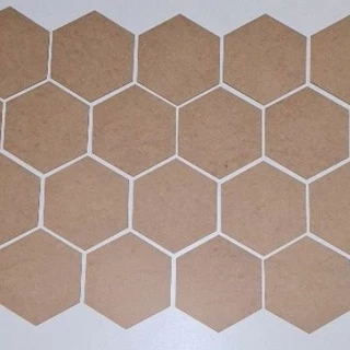 Hexágono kit com 10 Placas 20x23 mdf cru de 3mm