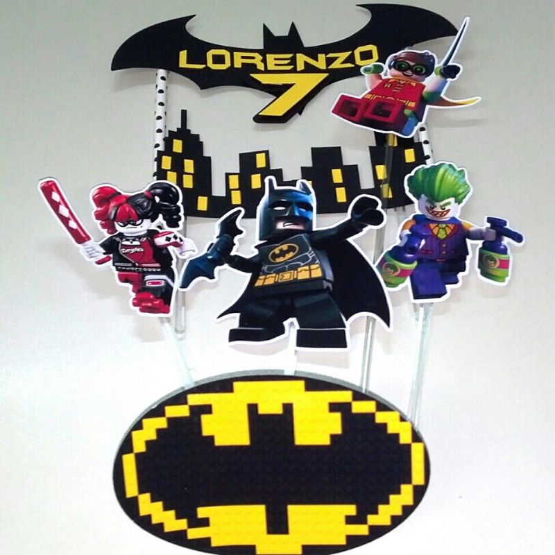 Topo de Bolo Lego Batman