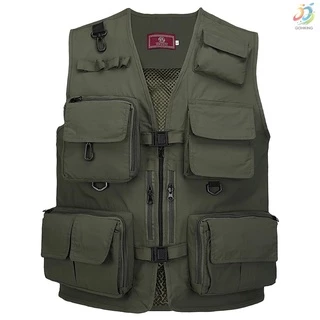 Colete Multi Bolsos Para Fotografia/Pesca/De Secagem Rápida