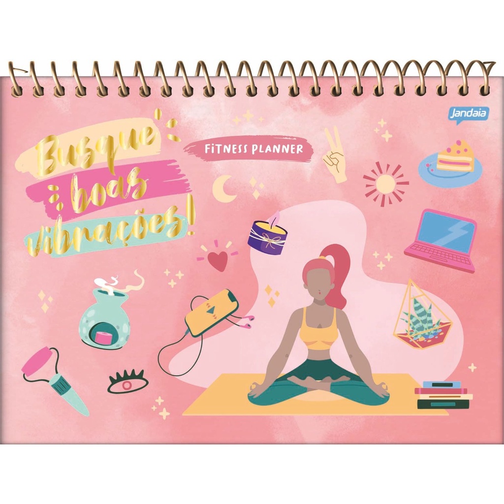 Agenda Espiral Planner Permanente Fitness De Boas Vibrações Jandaia