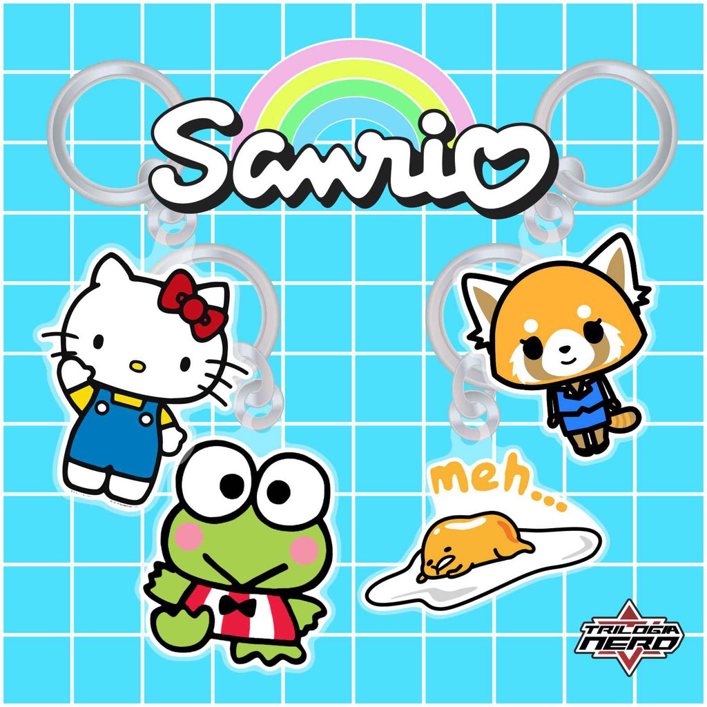 Chaveiros Sanrio - Hello Kitty, Keroppi, Aggretsuko, Gudetama Keychain