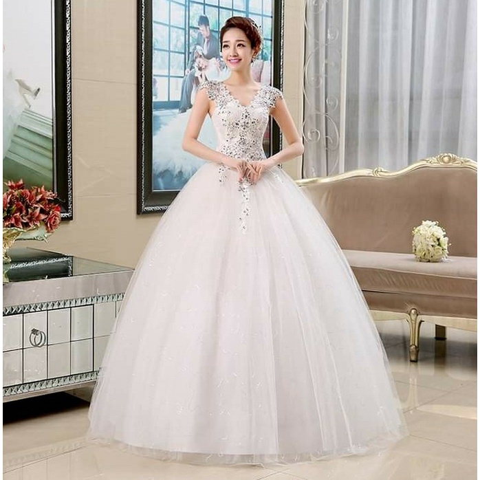 Vestido de Noiva Casamento Estilo Princesa Super Luxo com Cauda Longa  Rendado Vestido de Noiva Princesa Rendado Manga Longa (38, BRANCO)