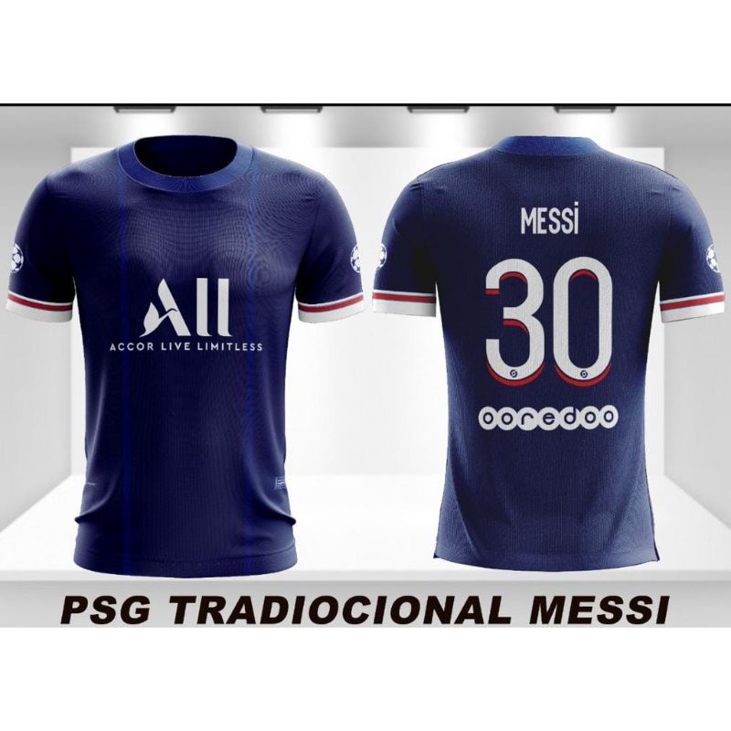 Camisas Camisetas de Times Paris Saint German PSG Nova Messi 30 2021/ ...