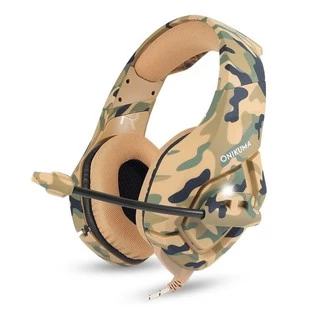 Fone de Ouvido Headset Gamer Onikuma K1-B Camuflado Marrom