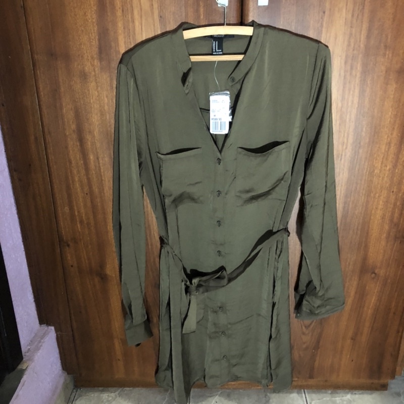 green emerald velvet dress Billabong Summer Babe Dress-Luv Army — REAL Watersports main image 0