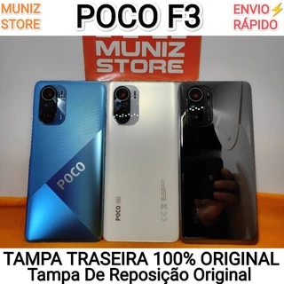 Tampa Poco F3 Tampa Traseira Xiaomi 100% Original Capa Traseira De Vidro Acrílico com Proteção na Câmera