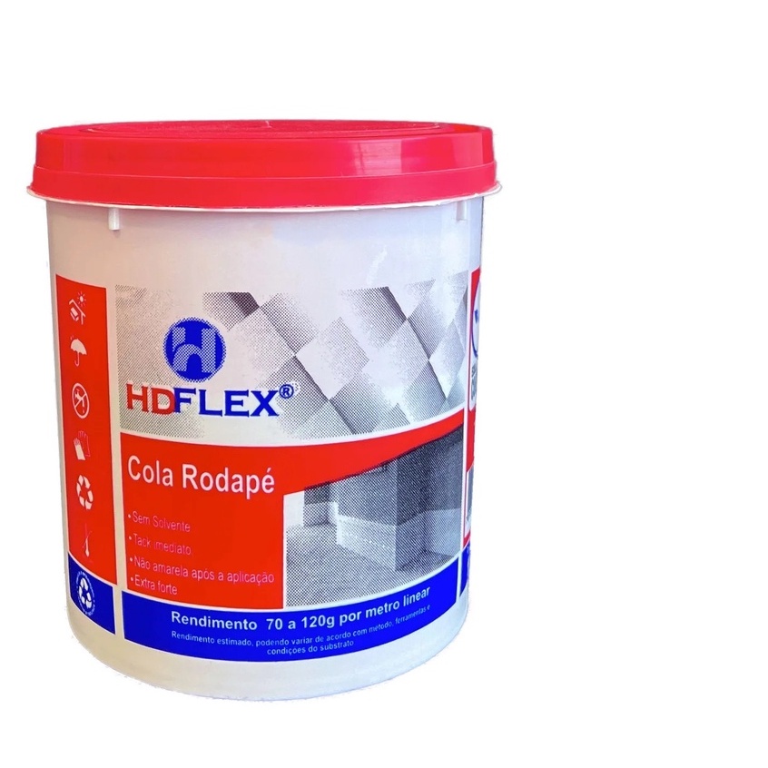 Cola P/ Molduras Sancas Rosetas Rodapés Mdf 1kg Hdflex