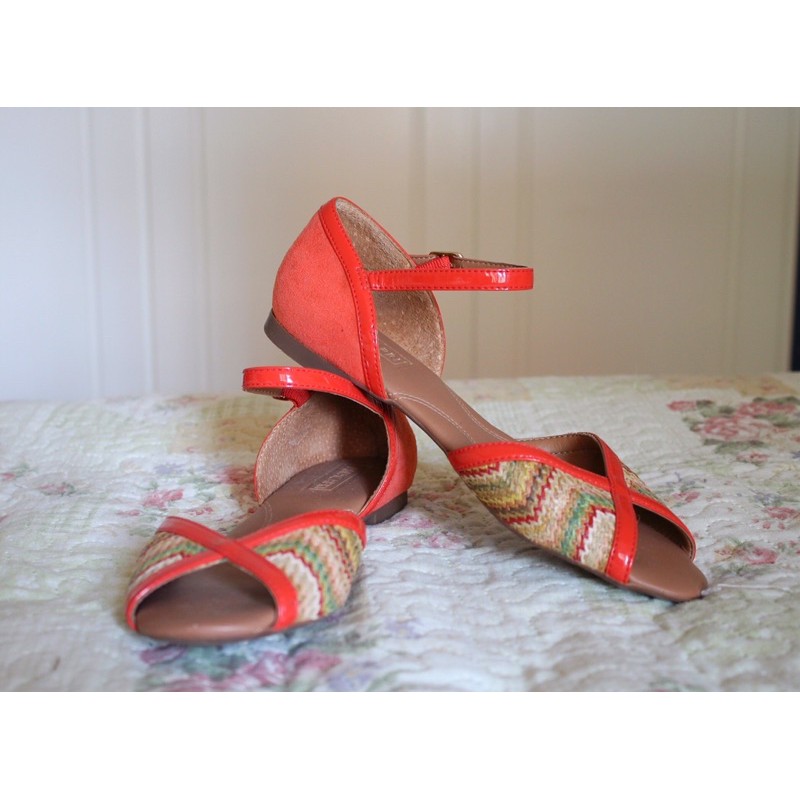 Peep toe hot sale rasteira