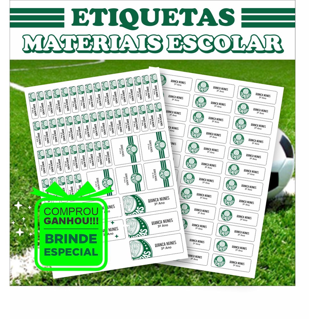 Etiqueta Escolar do Palestra - Adesivos Personalizados - TOTAL DE 94 ...