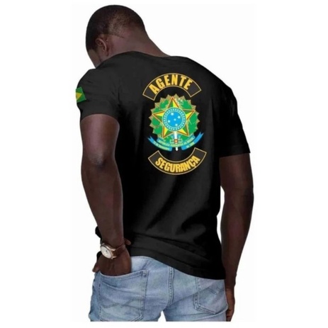 Camiseta Agente Segurança com seu nome gravado