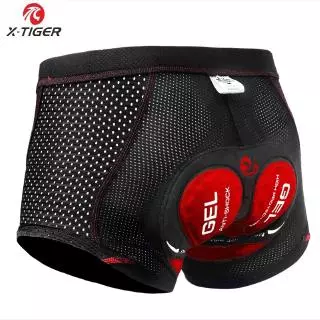 X-tiger Bicicleta 5D/3D GEL Calça Coolmax Almofadada De Ciclismo Curta Underwea Calção