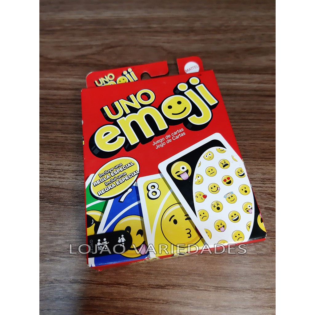 Jogo De Cartas - Uno - Emojis - Mattel em Promoção na Americanas