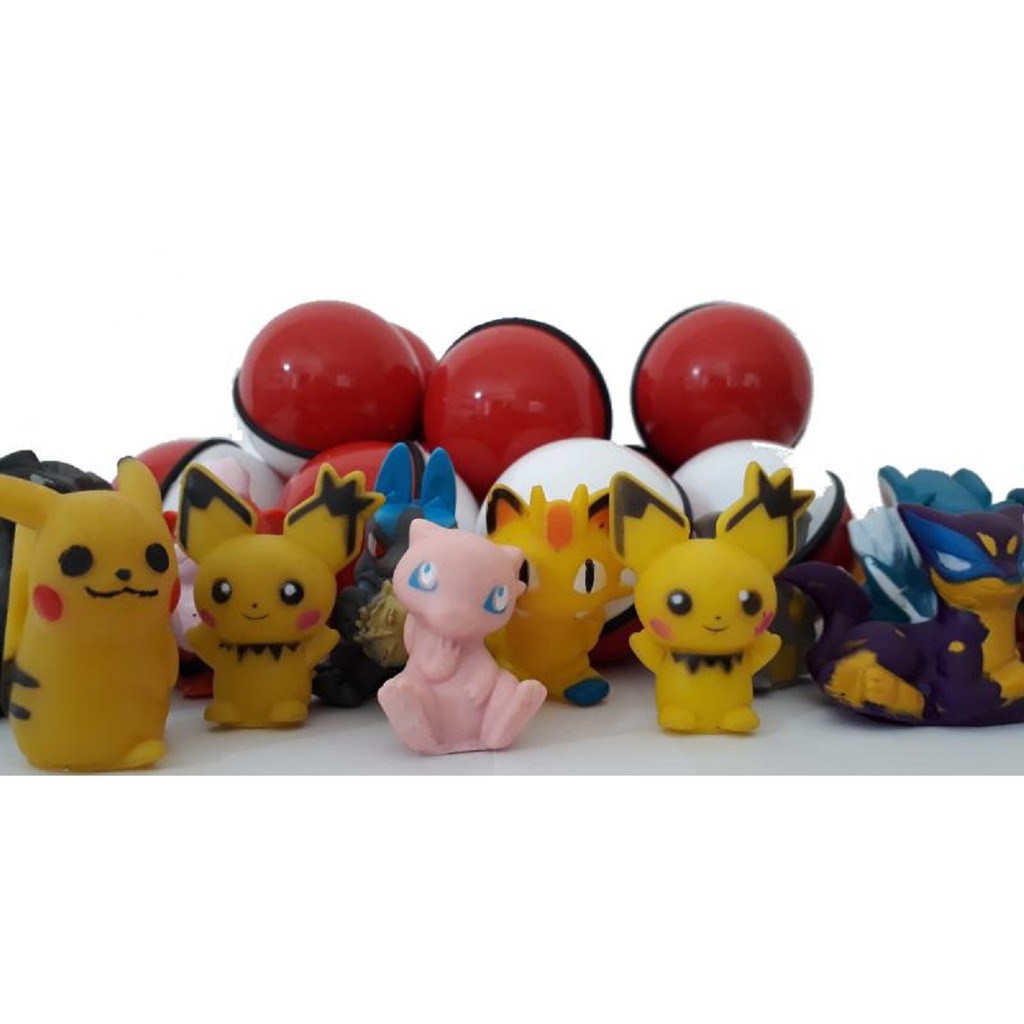 Kit 50 Pokebolas C/1 Pokemon Aleatório Em Cada Brinde Vendin