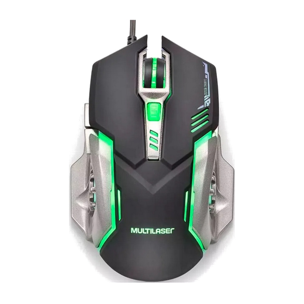 Mouse Gamer Multilaser MO269 2400DPI 6 Botões USB 2.0 Com Led | Shopee ...