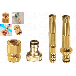 Bico Conector Engate Rápido De Alumínio Para Mangueira De Jardim