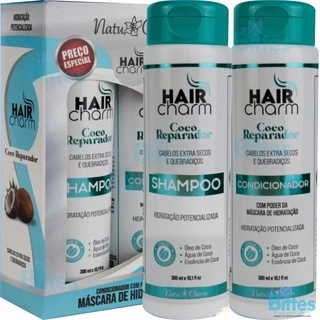 Kit Coco Reparador Natu Charm Hidratação Potencializada Nutrição