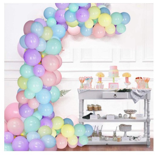 100 Balão Bexiga Candy Color Cor Pastel Tamanho 9 sortido azul rosa verde lilas marfim