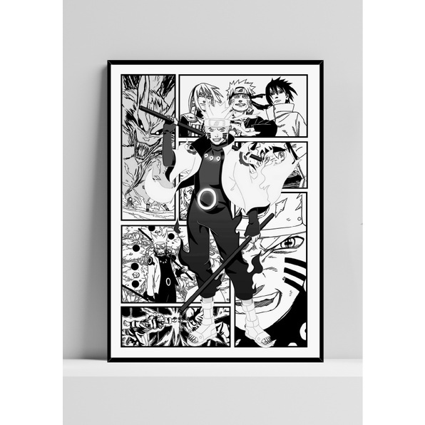 Quadro de mdf poster moldura Anime, Mangá, Naruto
