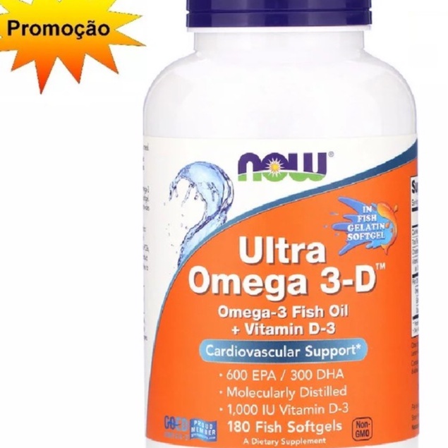 Ultra Omega 3-d Now Foods 600 Epa / 300 Dha - 180 Softgels