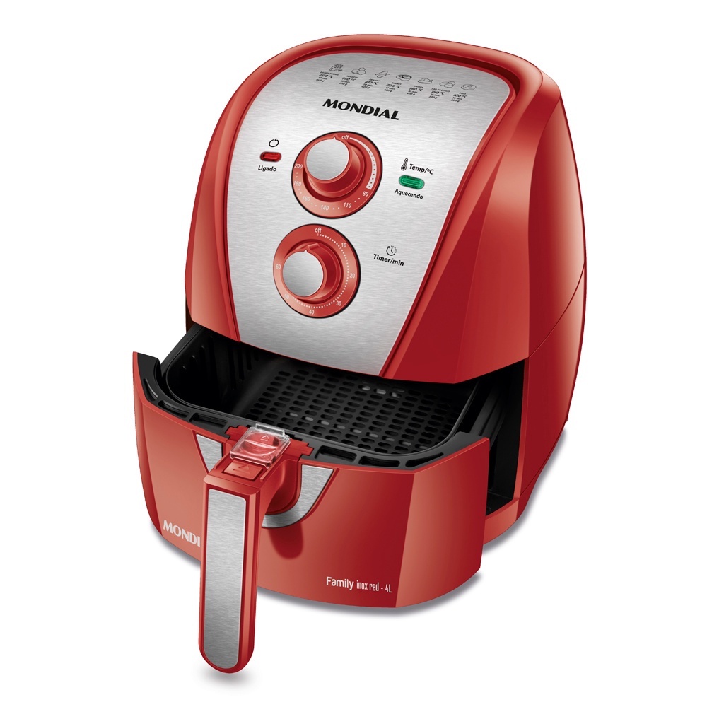 Fritadeira Air Fryer 4 Litros AFN-40-RI 127V Mondial Vermelho | Shopee ...
