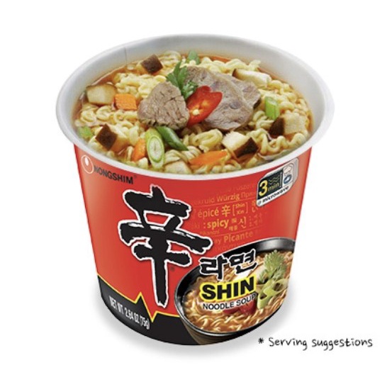 Ramen Coreano Shin Ramyun Picante Big Cup Noodle 114g | Shopee Brasil