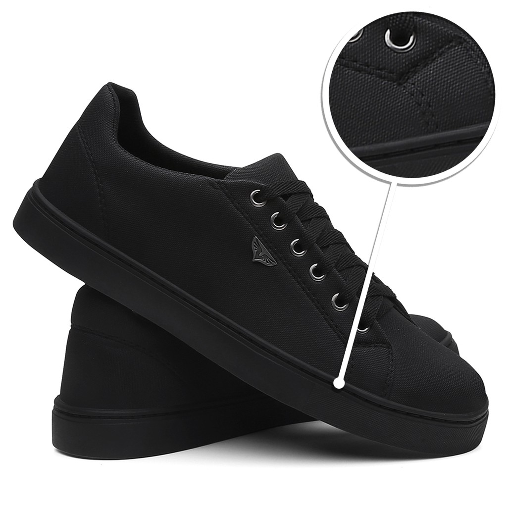 Tenis preto sale baixo masculino