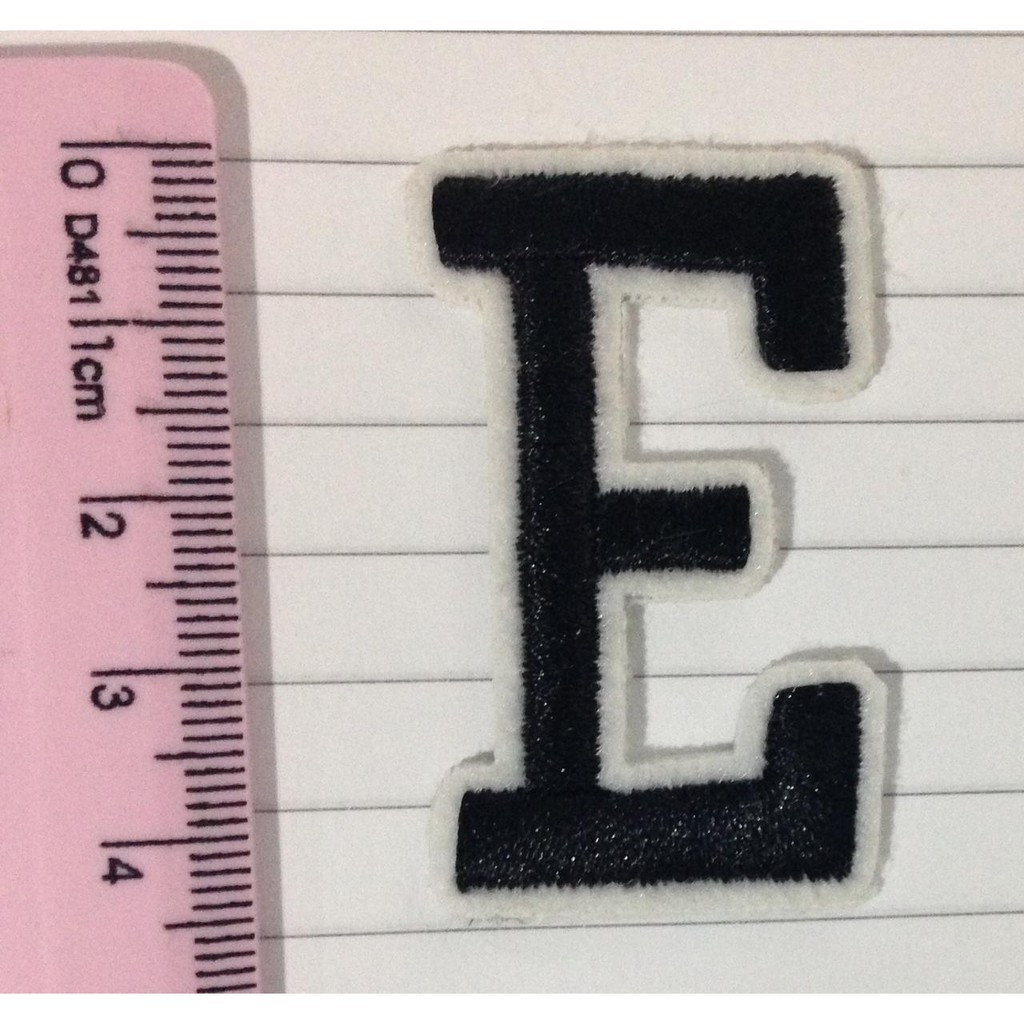 Aplique LETRA Patch ALFABETO termocolante PRETO patche | Shopee Brasil