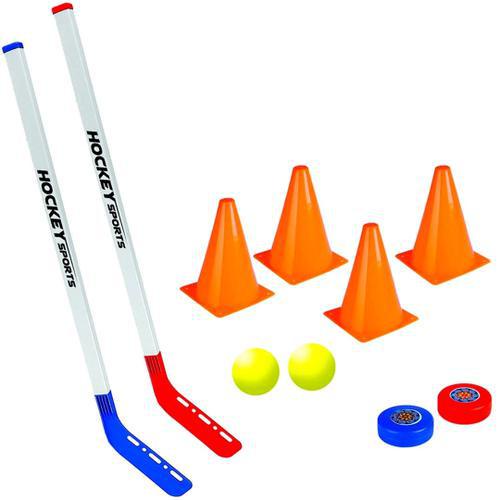 Franklin Sports Conjunto de taco de hóquei de rua infantil NHL – Inclui (2)  tacos de hóquei de rua juvenil + (1) bola de hóquei ao ar livre – Conjunto  perfeito para