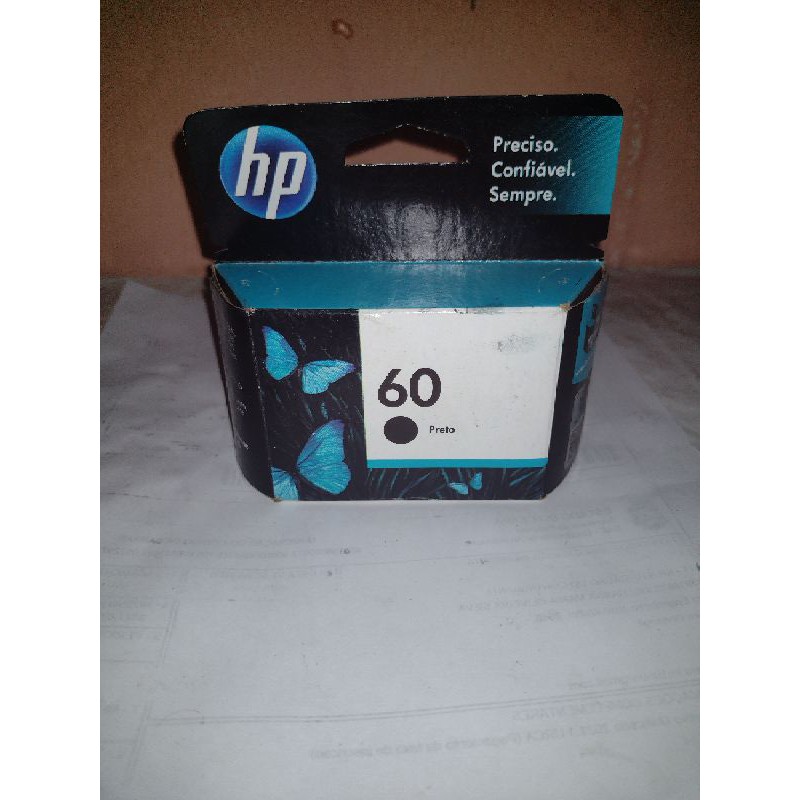 Cartucho de tinta HP 60 preto COD. CC640WL(60) 100% Original