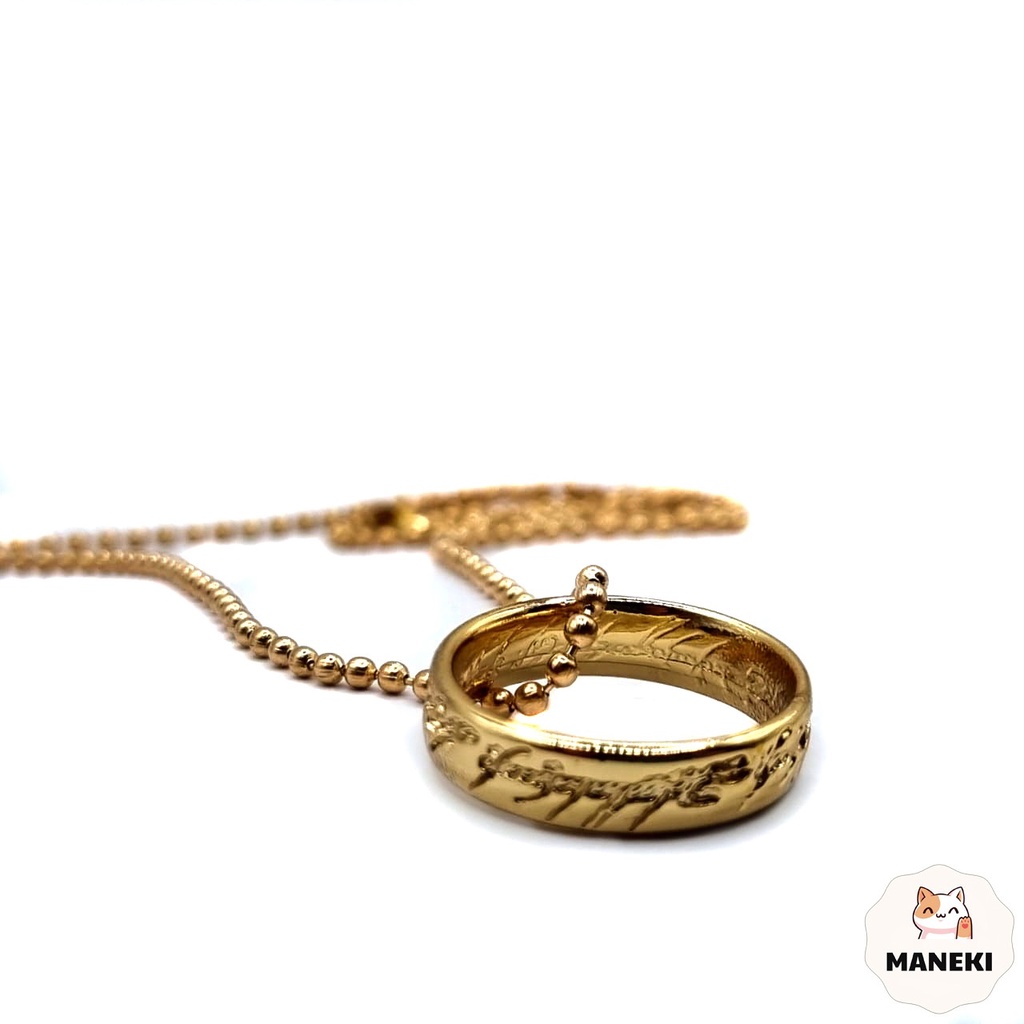 Corrente senhor dos anéis dourada colar unisex