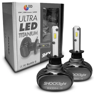 Ultra Led Shocklight Titanium 10.000 Lúmens 6000k Encaixe H1