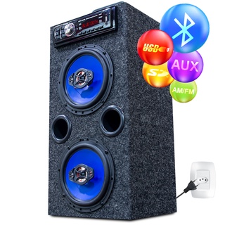 Caixa de Som Residencial Bob 6 Polegadas Ativa Alto Falante Bluetooth usb PenDrive sd aux Caixinha Grande Corujinha