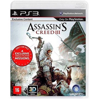 Assassins Creed III PS3 Usado Com Nota Fiscal Mídia Fisica