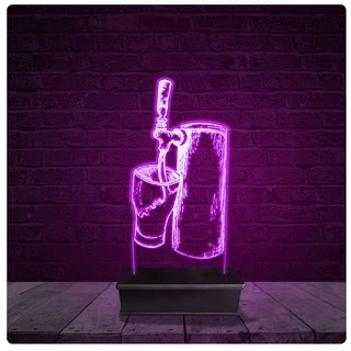 Luminária e Abajur Acrílico Led - Chopp Choppertia Gourmet