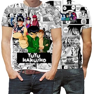 Camisa Camiseta de Animes Yu yu hakusho mangá Yuyuhakusho 3D Full Unissex
