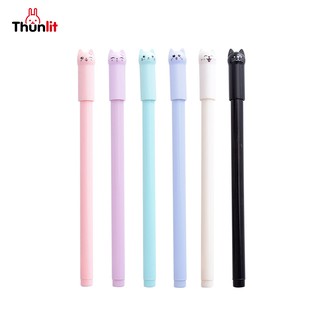 Thunlit Cat Gel Pen 6PCs 0.38mm Canetas Criativas Em Para Gatos Crianças E Estudantes Atacado A Granel De Desenhos Animados