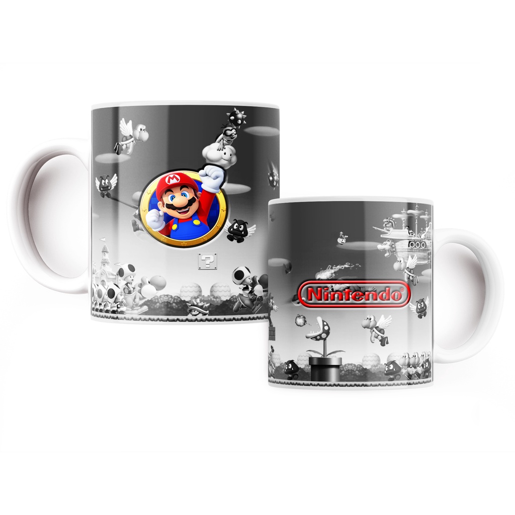 17 artes jogo Mario para caneca (Super nintendo)