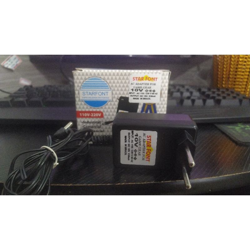 Fonte Game Gear 10 v Portátil da Sega