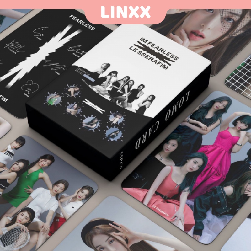 LINXX 55 Pcs LE SSERAFIM Álbum Lomo Card Kpop Photocards Cartões
