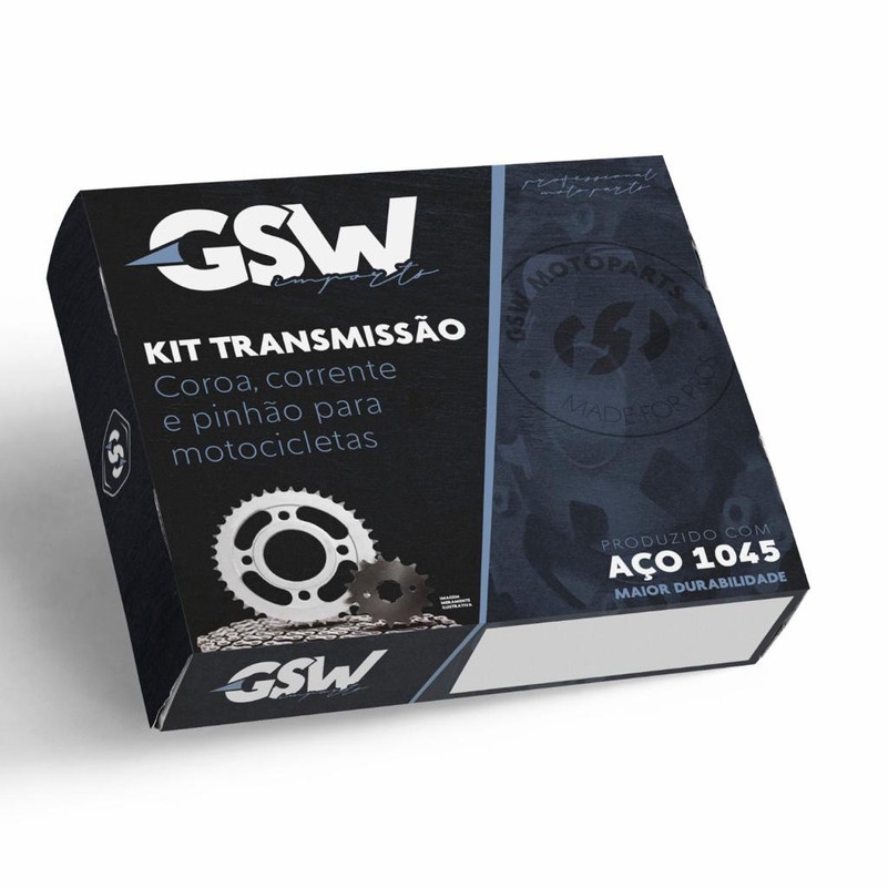 Kit Transmissão Relação Honda Biz 125 2005 a 2023 SEM RETENTOR.