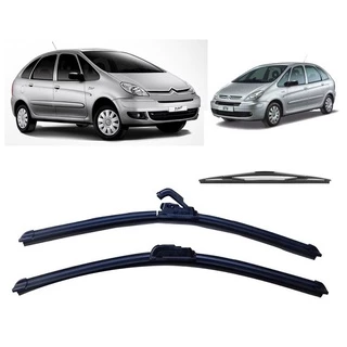 Kit 3 Palhetas Limpador de Parabrisa Dianteiro + Traseiro Citroen Xsara Picasso 2001 a 2012
