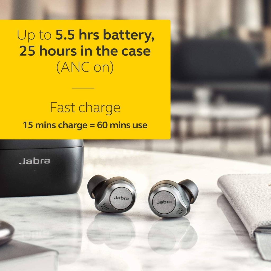Jabra Elite Fones De Ouvido Sem Fio Avançado 85t Com Cancelamento