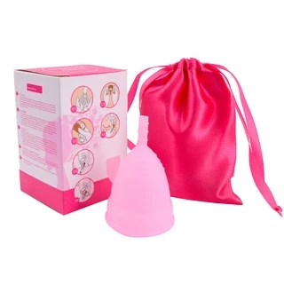 Kit Coletor Menstrual Silicone Reutilizável + Sacola de Cetim - Tamanho Unico - 7cm em Oferta na Shopee