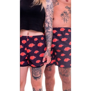 Kit Short Casal Naruto Akatsuki Nuvens Combinando Conjunto